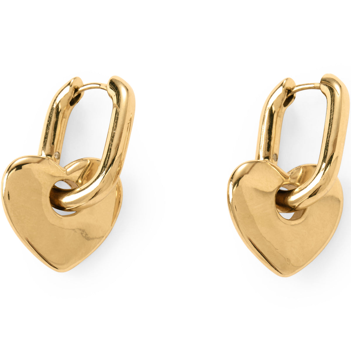 Water-Resistant Heart Hoop Earrings