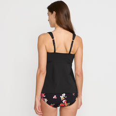 Women's Adjustable Scoop Neck Flutter Tankini Top
