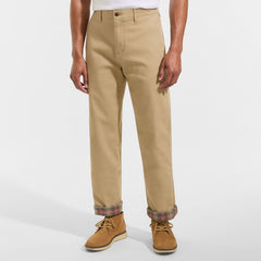 Men's Knockabout Comfort Waist Easy Classic Fit Flannel Lined Chino Pant