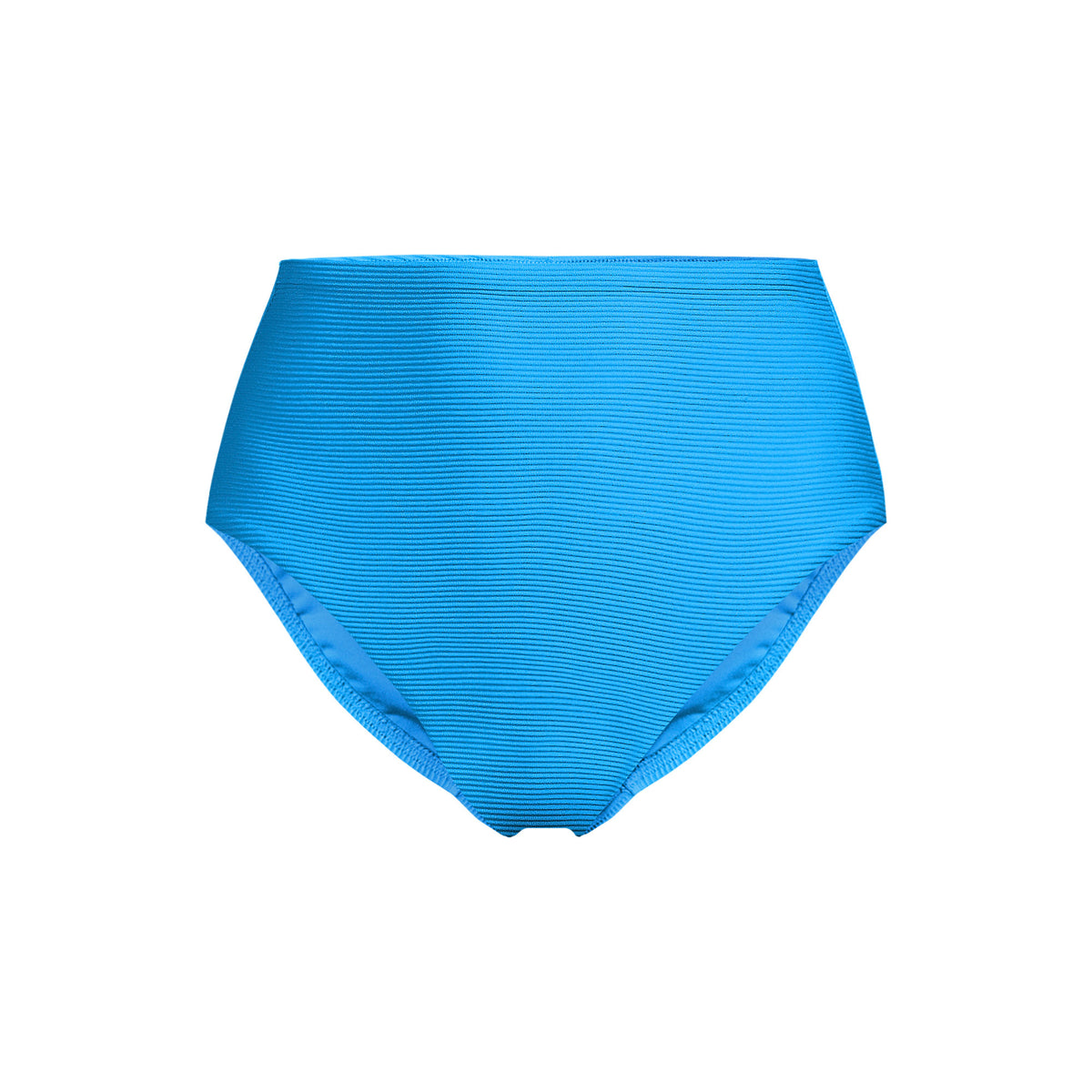 Women's Plus Size Chlorine Resistant Ottoman Rib High Waisted Bikini Bottoms