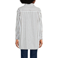 Women's No Iron Poplin Extra Long Tunic