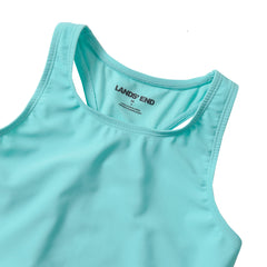 Girls Plus Chlorine Resistant Racer Back Tankini Swim Top