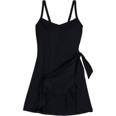 Women's Plus Size Chlorine Resistant Sweetheart Swim Dress One Piece Swimsuit
