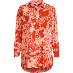 Women's Cotton Voile Billowy Oversized Shirt