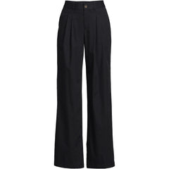Women's High Rise Crisp Poplin Chino Wide Leg Pants