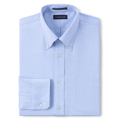 School Uniform Men's Tailored Long Sleeve No Iron Buttondown Pinpoint Shirt