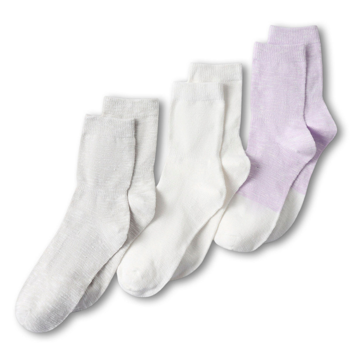 Women's Lightweight Slub Midi Socks 3 Pack