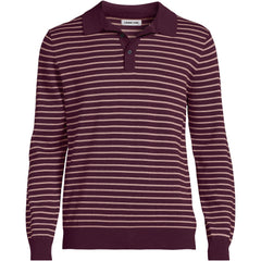 Men's Long Sleeve Cotton Sweater Polo