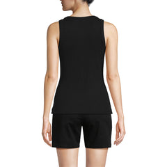 Women's Drapey Rib Fitted Henley Tank Top