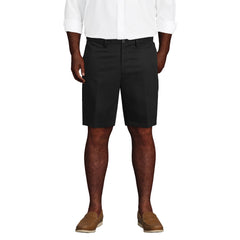 Men's Big and Tall No Iron 9" Comfort Waist Plain Front Chino Short