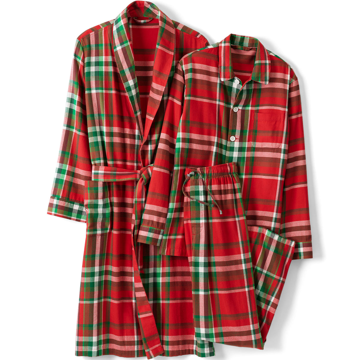 Men's Flannel 3 Piece Pajama Set
