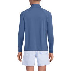 Men's SunShade UPF 50 Cooling Quarter Zip Mock Neck Rash Guard Shirt