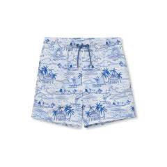 Boys Husky Chlorine Resistant 5" Swim Trunks with Mesh Liner