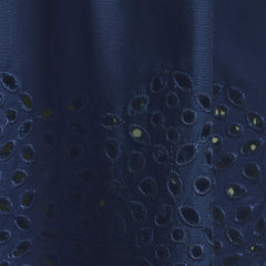 Women's Gathered Eyelet Top