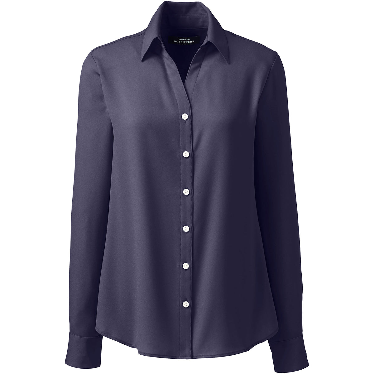 Women's Plus Size Long Sleeve Crepe Blouse