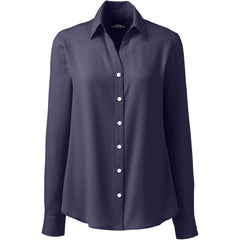 Women's Plus Size Long Sleeve Crepe Blouse