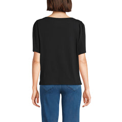 Women's Elbow Sleeve Supima Cotton Boatneck T-Shirt