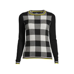 Women's Petite Cashmere Crew Neck Sweater Tee - Jacquard