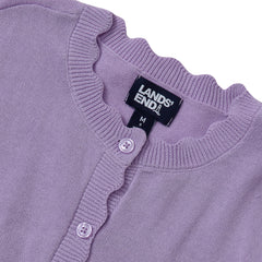 Girls Scalloped Hem Cardigan