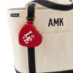 Heart Zip Pouch Bag Charm
