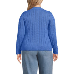 Women's Plus Size Drifter Classic Cable Crew Neck Sweater