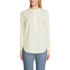 Women's No Iron Banded Collar Popover Shirt