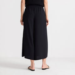 Women's Petite Creaseless High Rise Palazzo Crop Pants