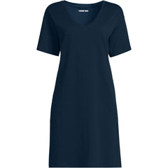 Women's Plus Size Cotton Interlock Relaxed Above the Knee Nightgown