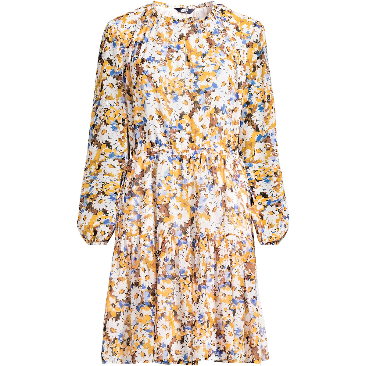 Women's Plus Size Chiffon Above the Knee Adjustable Dress