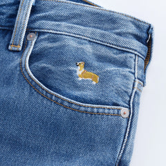 Women's Petite Rigid Denim Mid Rise Baggy Jeans