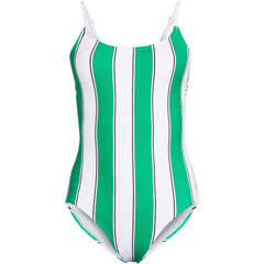 Women's Tugless Thin Strap One Piece Swimsuit