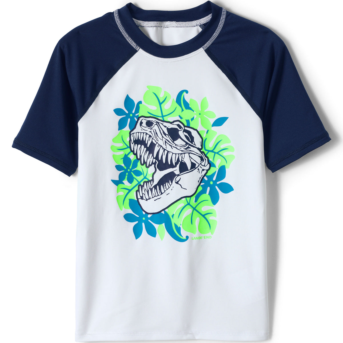 Boys Short Sleeve Crew Neck Graphic UPF 50 Swim Rash Guard