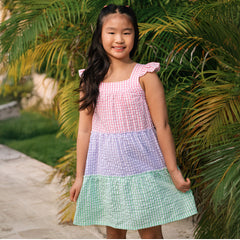 Girls Woven Tiered Dress