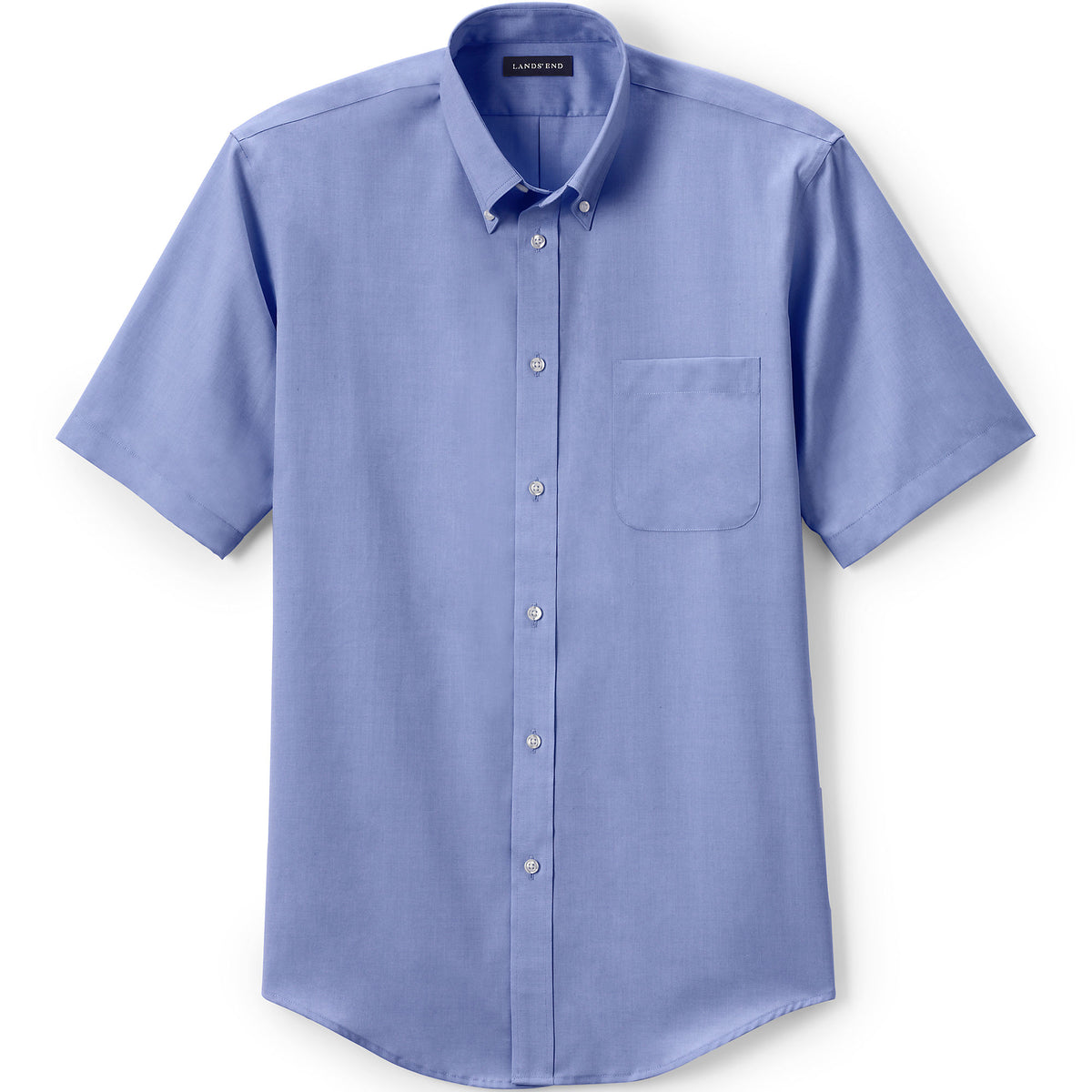School Uniform Men's Short Sleeve No Iron Pinpoint Dress Shirt