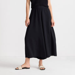Women's Petite Creaseless High Rise Palazzo Crop Pants