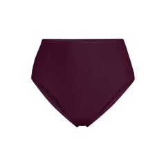 Women's Chlorine Resistant Ottoman Rib High Waisted Bikini Bottoms
