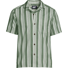 Men's Short Sleeve Linen Hawaiian Camp Collar Shirt