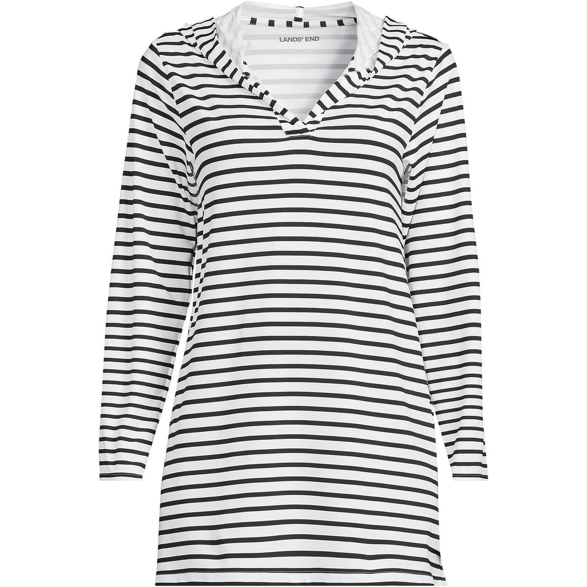Women's Long SunShade UPF 50 Hooded Mini Swim Swim Cover-Up Dress