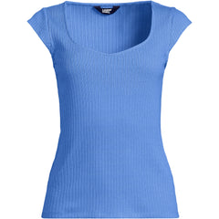 Women's Pointelle Cap Sleeve Top