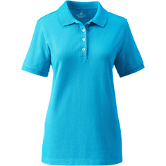 Women's Banded Short Sleeve Fem Fit Mesh Polo