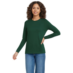 Petite Supima Cotton Long Sleeve Crewneck T-Shirt