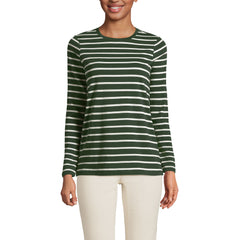 Petite Supima Cotton Long Sleeve Crewneck T-Shirt