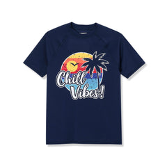 Boys Sunshade UPF 50 Chlorine Resistant Short Sleeve Crew Neck Rash Guard