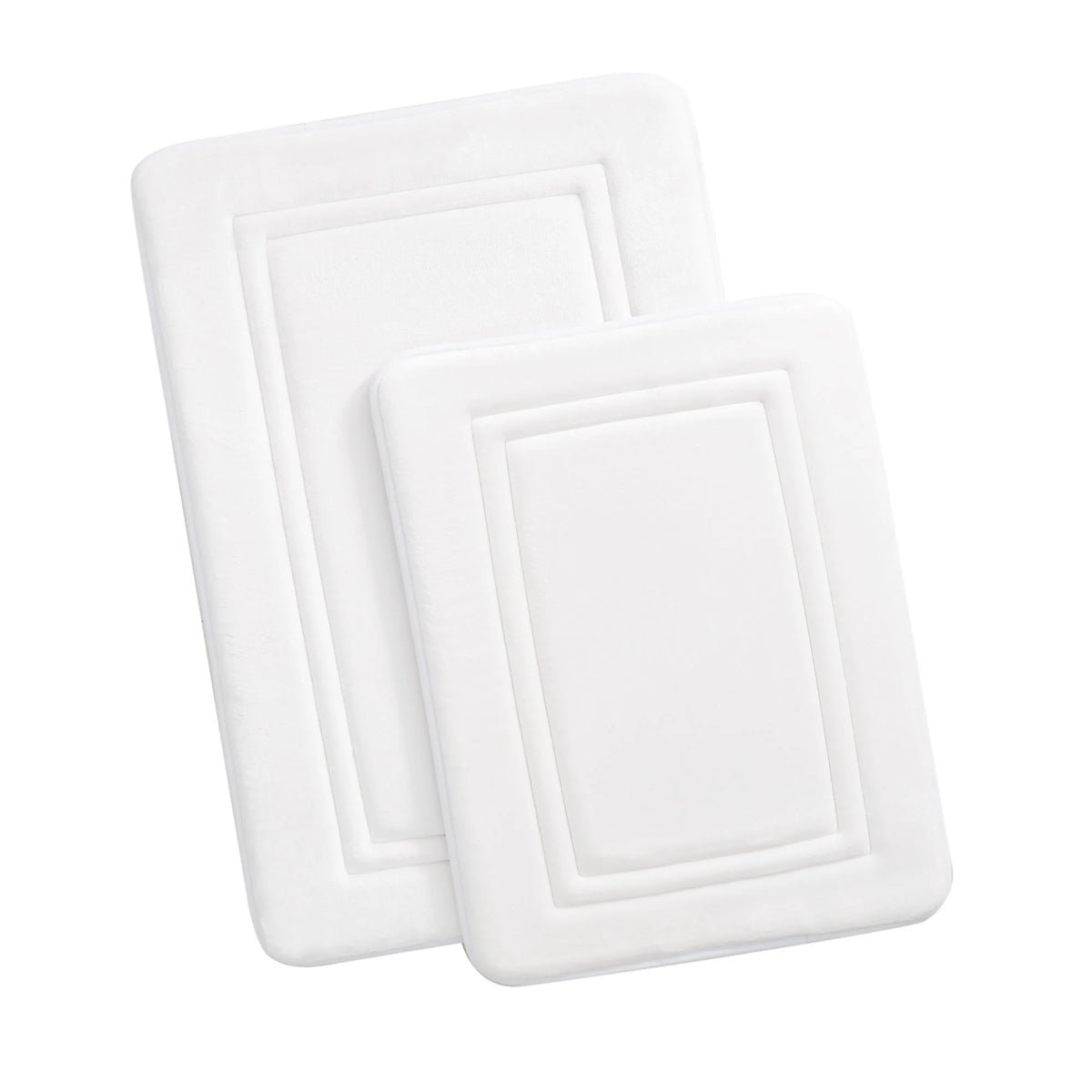 Truly Calm HeiQ AntiMicrobial Memory Foam Bath Rugs- Set of 2
