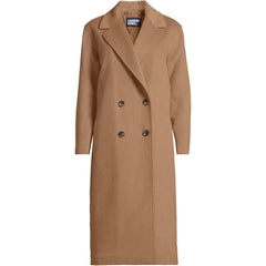 Women's Plus Size Insulated Double Breasted Wool Coat