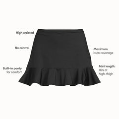 Women's Plus Size Ruffle Hem Mini Swim Skirt
