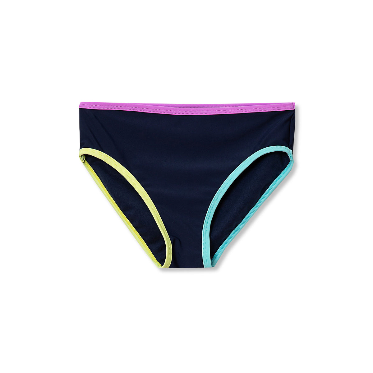 Girls Slim Chlorine Resistant Contrast Bikini Bottoms