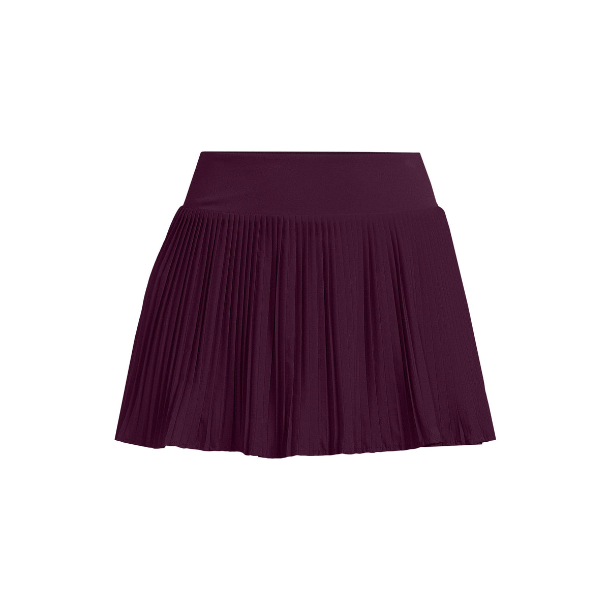 Women's High Waisted Pleated Woven Swim Skort