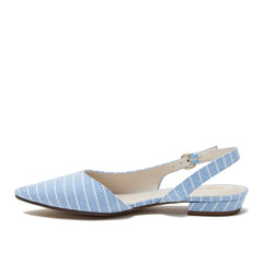 Women's Chambray Slingback Low Heels