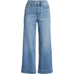 Women's Plus Size Recover Denim High Rise Wide Leg Crop Jeans